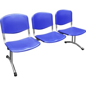 М120-03 Секция с пластиковыми сиденьями, 3х местная