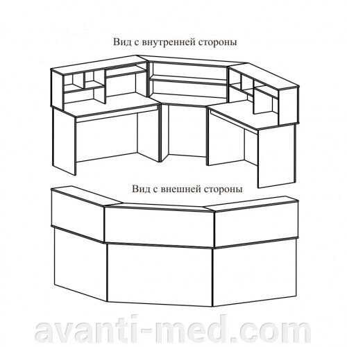 Пост медсестры ПМ-3 от компании АВАНТИ Медицинская мебель и оборудование - фото 1