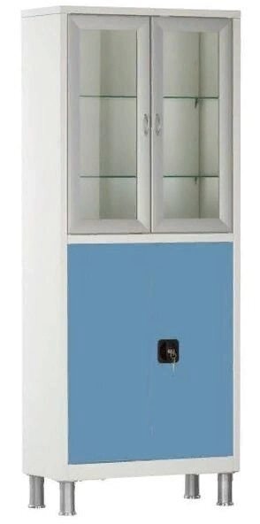 Шкаф двухстворчатый медицинский с ригельным замком МСК - 647.12 (цветные дверки) от компании АВАНТИ Медицинская мебель и оборудование - фото 1