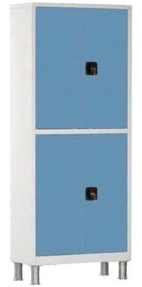 Шкаф медицинский двухстворчатый с ригельным замком МСК - 648.01-11 (цветные дверки) от компании АВАНТИ Медицинская мебель и оборудование - фото 1