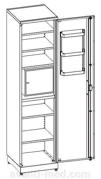 Шкаф медицинский МШ-1-02 МЕДИН от компании АВАНТИ Медицинская мебель и оборудование - фото 1