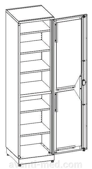 Шкаф медицинский МШ-1-04 МЕДИН от компании АВАНТИ Медицинская мебель и оборудование - фото 1