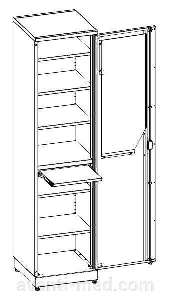 Шкаф медицинский МШ-1-05 МЕДИН от компании АВАНТИ Медицинская мебель и оборудование - фото 1