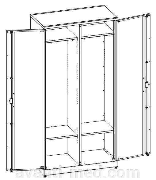 Шкаф медицинский МШ-2-03 от компании АВАНТИ Медицинская мебель и оборудование - фото 1