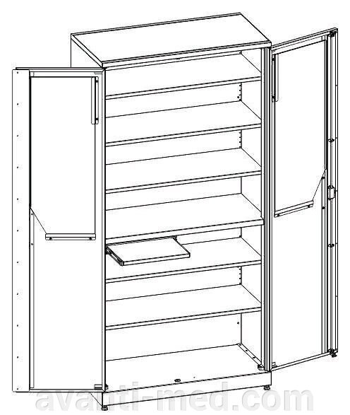 Шкаф медицинский МШ-2-05 МЕДИН от компании АВАНТИ Медицинская мебель и оборудование - фото 1