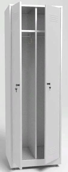 Шкаф металлический для одежды двухстворчатый от компании АВАНТИ Медицинская мебель и оборудование - фото 1