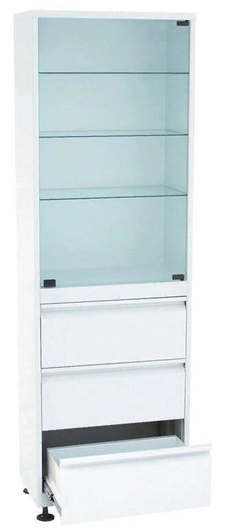 Шкаф металлический одностворчатый ШМС-1-Р-3 от компании АВАНТИ Медицинская мебель и оборудование - фото 1
