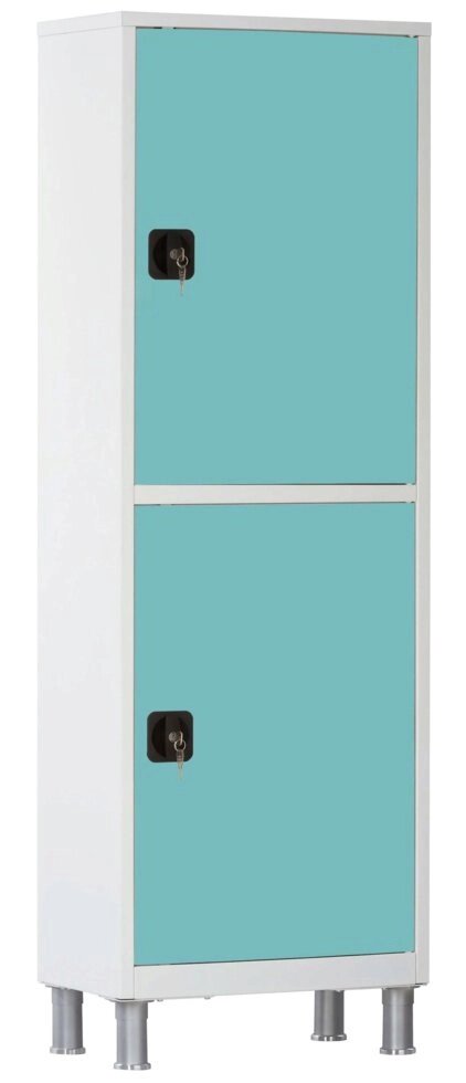 Шкаф одностворчатый медицинский с ригельным замком МСК - 646.01-11 (цветные дверки) от компании АВАНТИ Медицинская мебель и оборудование - фото 1