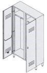 Шкаф-раздевалка из окрашенной стали 2-местный 13-FP182 (Вариант 3) от компании АВАНТИ Медицинская мебель и оборудование - фото 1
