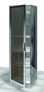 Шкаф со стеклом AT-S19 АРТИНОКС от компании АВАНТИ Медицинская мебель и оборудование - фото 1