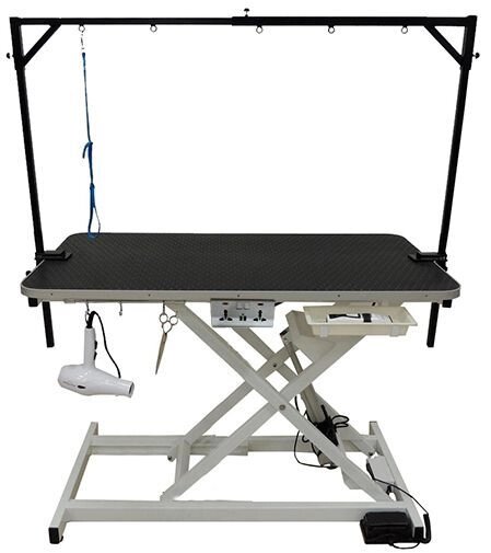 Стол для груминга wikiGROOM S801 с электрическим подъемником, розетками и органайзером от компании АВАНТИ Медицинская мебель и оборудование - фото 1