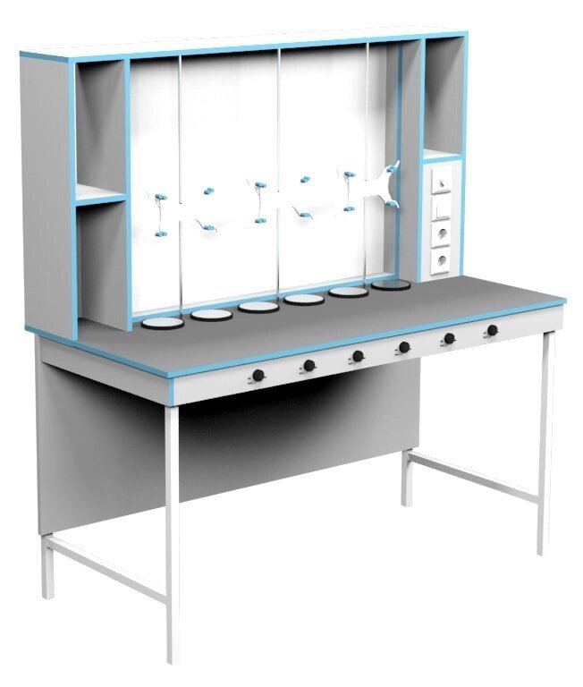 Стол для титрования СТ НВК 1500 ПЛАСТ (1500х700х1600) от компании АВАНТИ Медицинская мебель и оборудование - фото 1