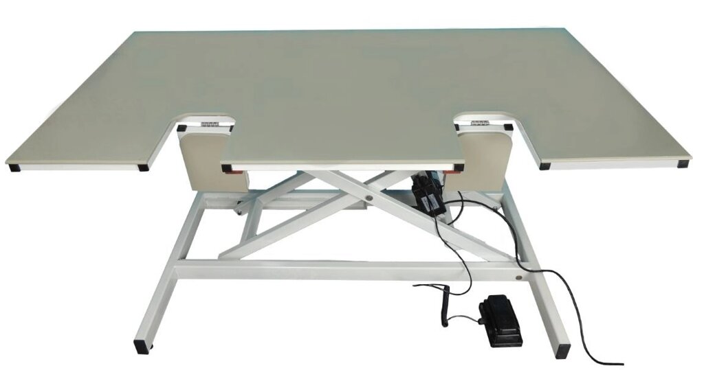 Стол ветеринарный для УЗИ wikiVET СВ-75 с дверцами (столешница полипропилен, электропривод) от компании АВАНТИ Медицинская мебель и оборудование - фото 1