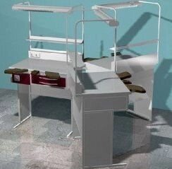 Стол зуботехнический AR-E23 АРКОДОР от компании АВАНТИ Медицинская мебель и оборудование - фото 1
