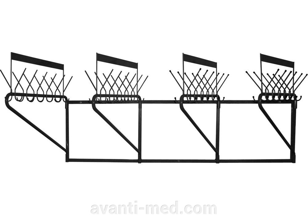 Вешалка настенная М163-02 от компании АВАНТИ Медицинская мебель и оборудование - фото 1