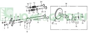 104399144 Сальник loncin g160f маслоcъёмный клапана для двигателя loncin g160f 4лс поз 13 104399-144