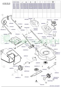 110270110 Корпус газонокосилки mega 4150 дека газонокосилки mega 4150 цвет черный сталь италия