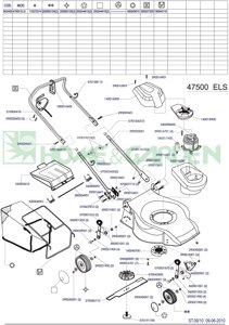 110270314 Корпус газонокосилки mega 47500 4720 45 дека газонокосилки mega 47500 4720 45 несамоходной цвет красный