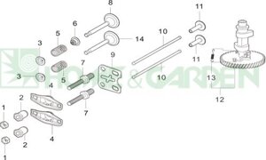 14081Z0101100000 толкатель клапана mega mg400 толкатель клапана для двигателя rato5.5mega mg400powered by tonino