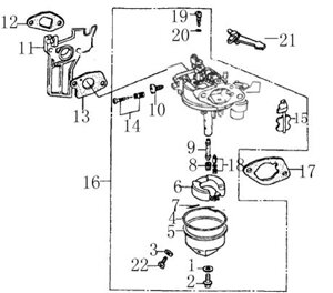 17163Kb010000 воздушная заслонка карбюратора zongshen zs168fa e zs168fb e поз 21 17163-kb01-0000