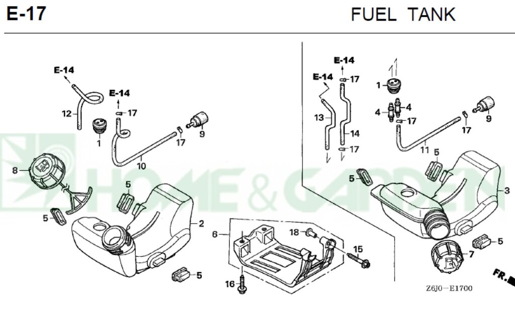 17533z0h000 втулка honda gx25 honda 17533z0h000 17533-z0h-000 поз 5 уплотнитель крепления топливного бака от компании ООО ГенХольм - фото 1