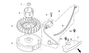 19352Z0101100000 крыльчатка маховика rato 19352z0101100000 крыльчатка маховика для двигателя rato hgm6r- 5.5 поз 3