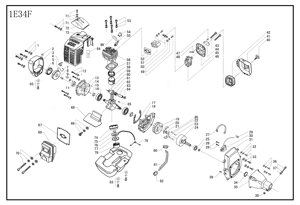 1E34f0044 заслонка sungarden gb26 воздушная заслонка для триммера sungarden gb26 1e34f-0044 с разбора поз 44