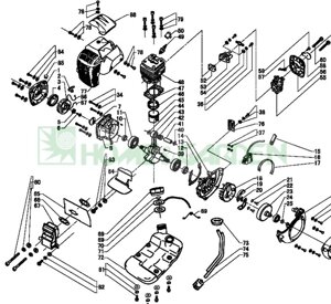 1E36f0077 кожух sungarden gb34 кожух двигателя для триммера sungarden gb34 поз 77 1e36f-0077