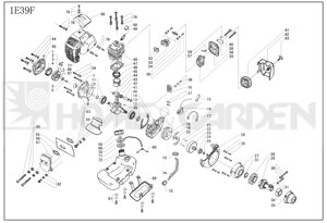 1E39f0046 поршневое кольцо sungarden gb40 поршневое кольцо для триммера sungarden gb40 поз 46к 1e39f-0046