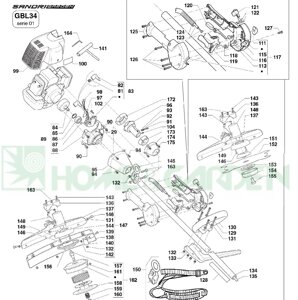 2020660 Штанга sandri garden корпус гибкого вала для триммера sandri garden gbl34 gbl26 поз 134 с разбора без вала