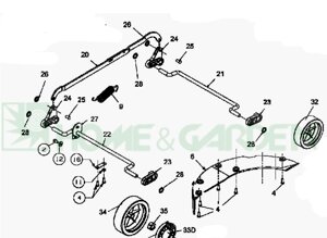 71104379 Задняя ось mtd ось bolens ось для газонокосилки mtd e40w 1440e fle1440 ger400 mx40e bl1440ep поз 22 r колес