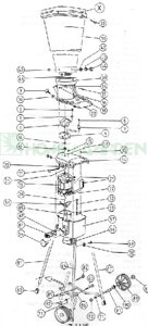 7491174637 Опора mtd 220e вал mtd 220e стойка для измельчителей mtd 220e 220e-ch 220ec поз. 87 крепления правая часть