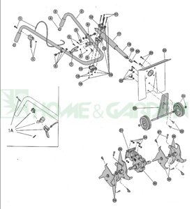 79100023 Трос газа для культиватора mtd t120d поз 1a 791-00023 с 2 тактным двигателем трос газа в сборе с рычагом