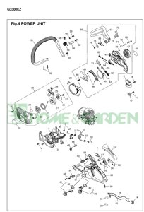 848C3025a1 корпус zenoah komatsu корпус g3300ez корпус бензопилы zenoah komatsu g3300ez поз. 3 848c3-025a1