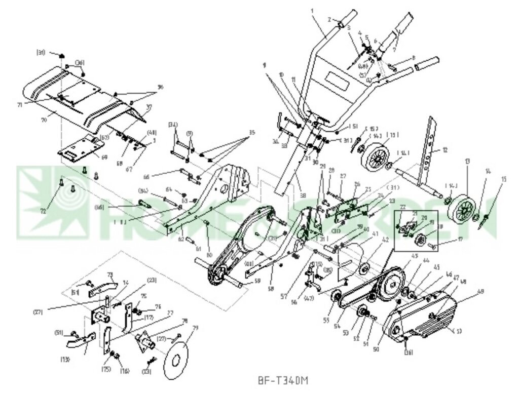 Адаптер шкива культиватора sungarden t340 02ae0001 поз42 sungarden sg7t340042 sg7-t340-042 от компании ООО ГенХольм - фото 1