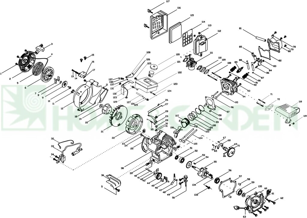 Болт двигателя культиватора sungarden t35 02ad0001 снегоуборщика sungarden stg30 п117 болт wda163fa крышки воздушного от компании ООО ГенХольм - фото 1