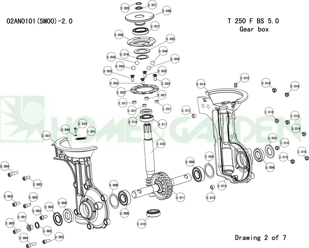 Болт культиватора sungarden t250f bs5.0 02an0101 п 2-033 t250f bs6.5 02an0201 t250f ohv6.0 02an0001 sg2000021000 от компании ООО ГенХольм - фото 1