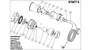 Bt121/687 ротор для насоса elpumps bt6877k поз 10