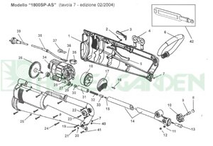 C101240 рычаг выключателя для триммера arnetoli 1800sp-as 1800sp-td поз 5 c-101240