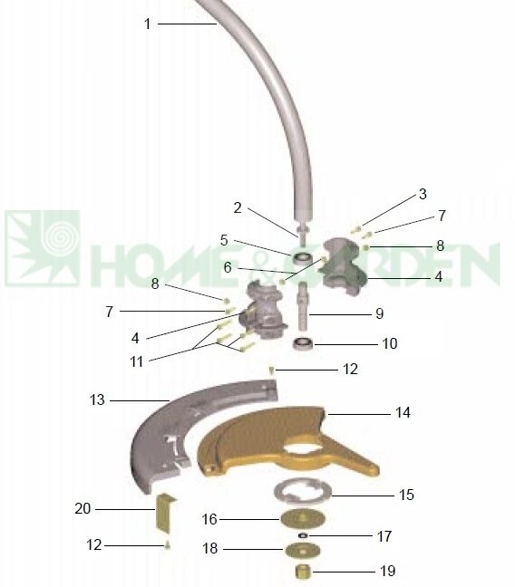 C102457 гайка крепления ножа для триммера arnetoli 1800 sp-td поз 19 c-102457 от компании ООО ГенХольм - фото 1