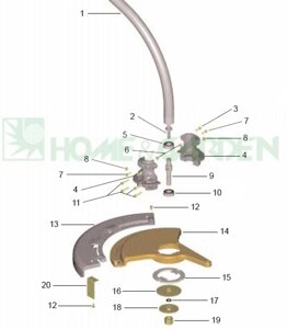 C102459 гайка крепления ножа для триммера arnetoli 1800 ac-td 12x1 50 fdx правая внутренняя резьба поз 19 c-102459