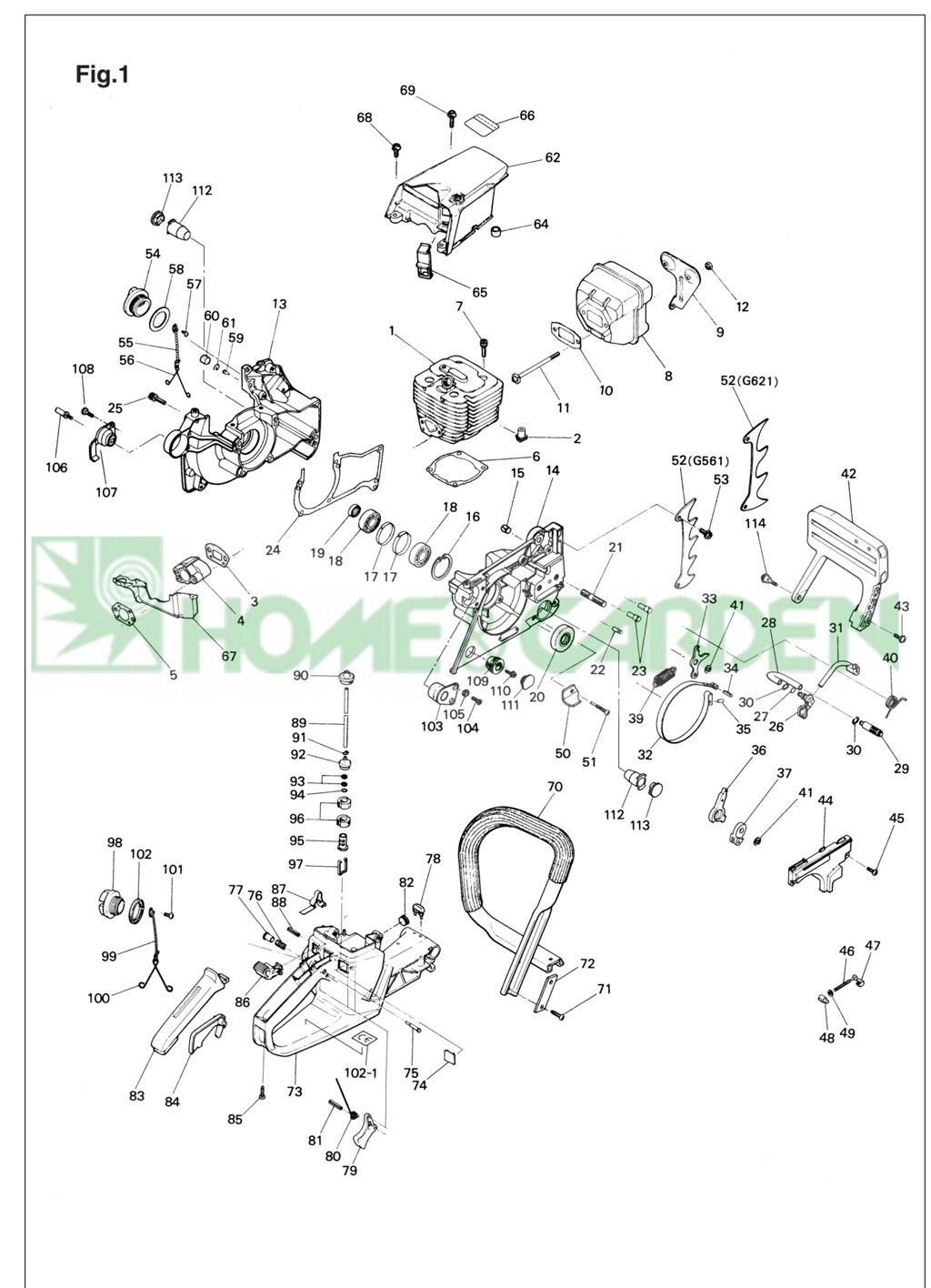 Цилиндр husqvarna 521583001 5215830-01 zenoah komatsu 261812115 2618-12115 2618-12116 поз1 цилиндр бензопилы zenoah от компании ООО ГенХольм - фото 1