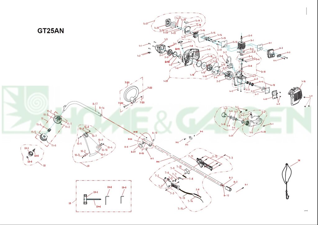 Цилиндр триммера Patriot PT3055 sungarden gt 25 09aa0001 gb25an 09as0001 gt25an 09an0101 gt25 a 09ay0001 поз 3-1 от компании ООО ГенХольм - фото 1