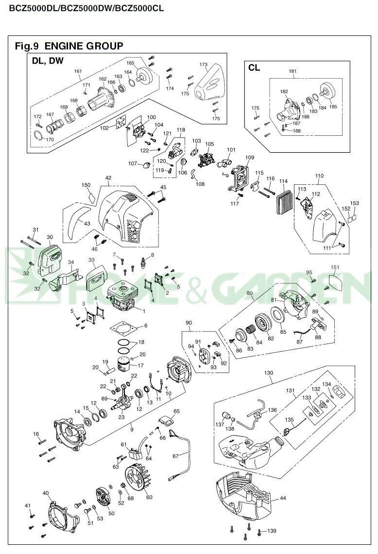 Цилиндр триммера zenoah komatsu bc5000 поз1 zenoah komatsu 848h7012a1 848h7-012a1 от компании ООО ГенХольм - фото 1