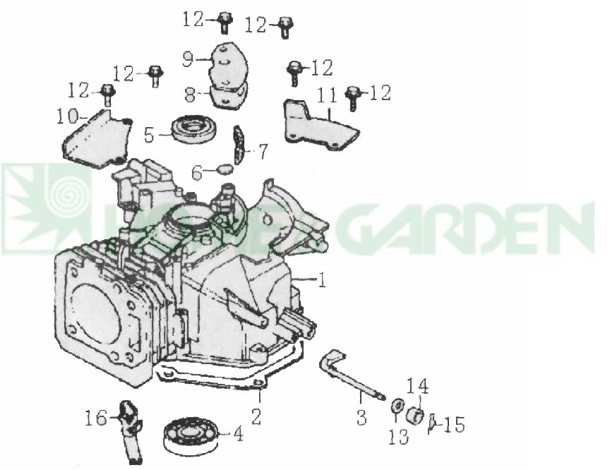 Цилиндр zongshen zs1p64fc zongshen 12211q0070000 12211-q007-0000 поз1 цилиндр sumec 1p64fc культиватора Лидер от компании ООО ГенХольм - фото 1