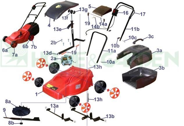 Дефлектор заглушка для газонокосилки sungarden m3512e поз5 деки задний sg250-02330-20 sg2500233020 от компании ООО ГенХольм - фото 1