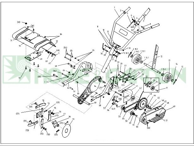 Держатель ножа культиватора sungarden t340 02ae0001 поз 78 sungarden sg7t340078 sg7-t340-078 от компании ООО ГенХольм - фото 1