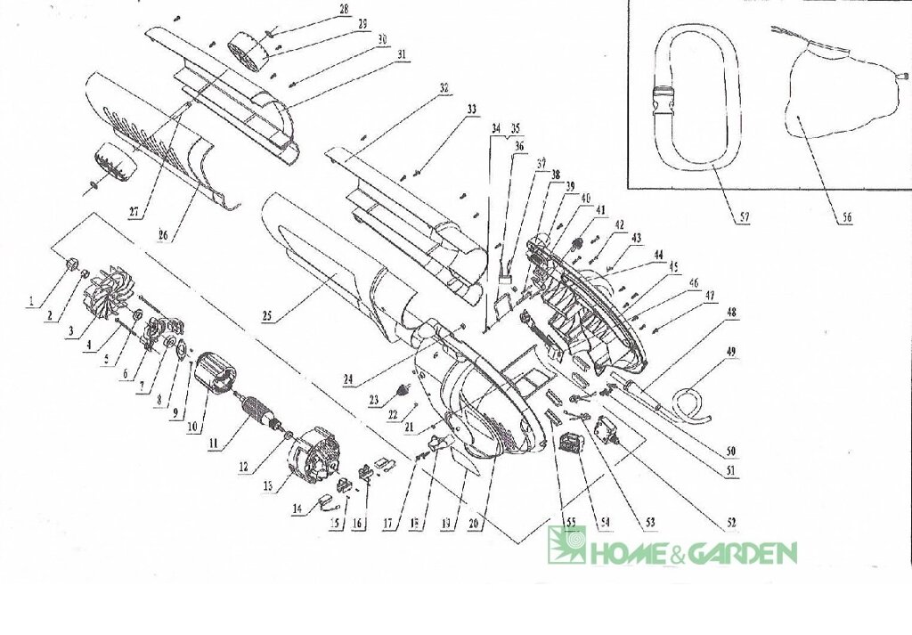 Держатель токосъемной щётки для садового пылесоса sungarden svb 2400 поз16 sg6svb2400016 sg6-svb2400-016 от компании ООО ГенХольм - фото 1