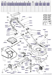 Деталировка s05456 4750 xat megapro газонокосилка бензиновая самоходная италия