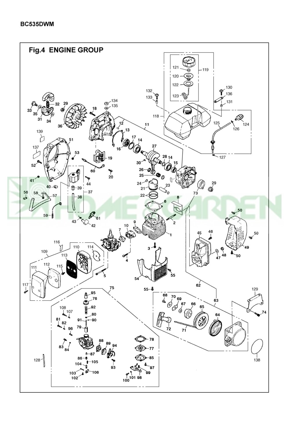 Фильтр топливный триммера zenoah komatsu bc535dlm bc535dwm п 123-124 zenoah komatsu 143585401 1435-85401 от компании ООО ГенХольм - фото 1